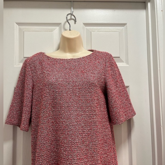 Alice and Olivia Red Tweed Shift Dress Office/Professional - Small/Petite - Picture 4 of 10